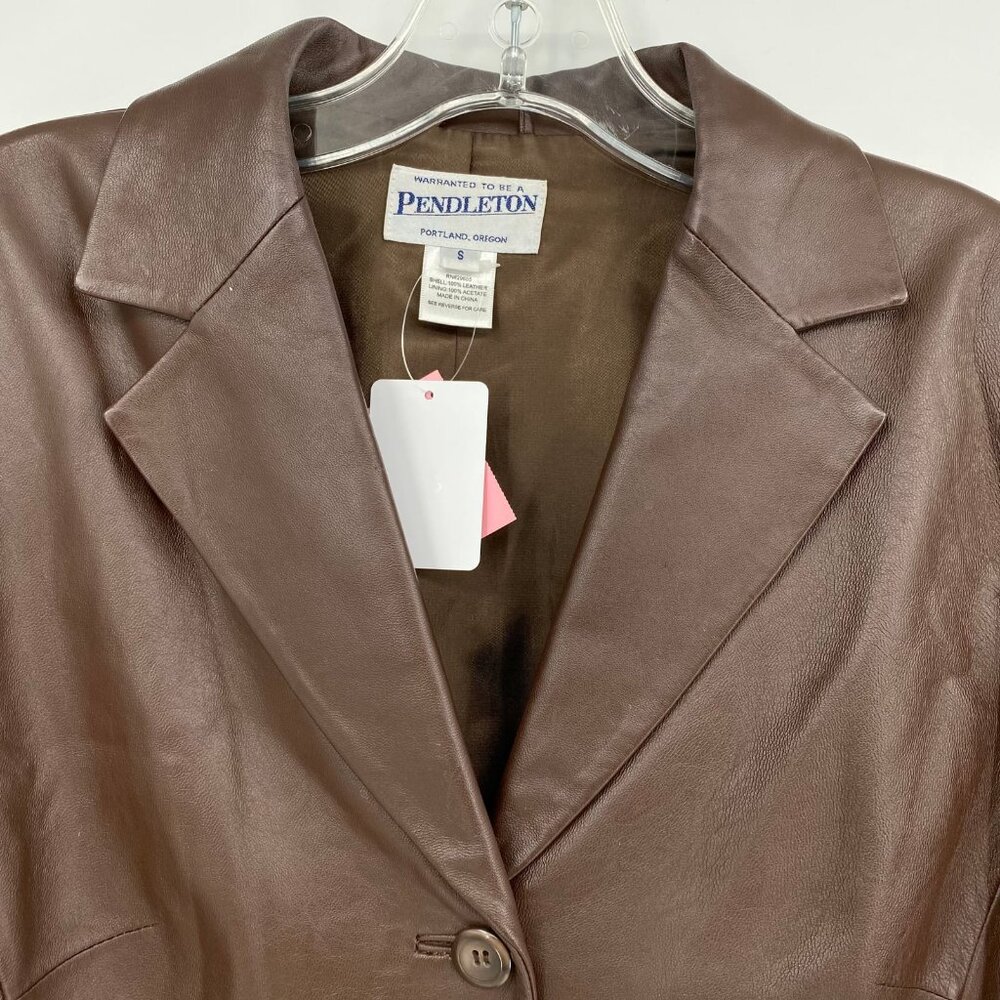 Pendleton Brown Classic Leather Jacket | Size S - image 3